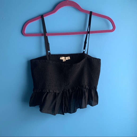 La Hearts Tops - NWOT LA Hearts Black Crop Top